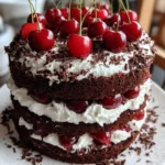 Black Forest Cake Recipe With Whipped Cream And Cherries
