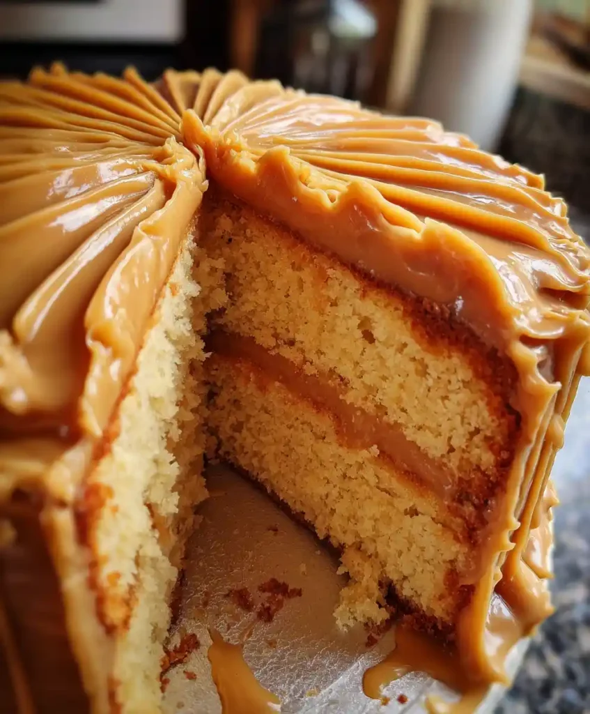 Caramel Cake With Creamy Caramel Frosting