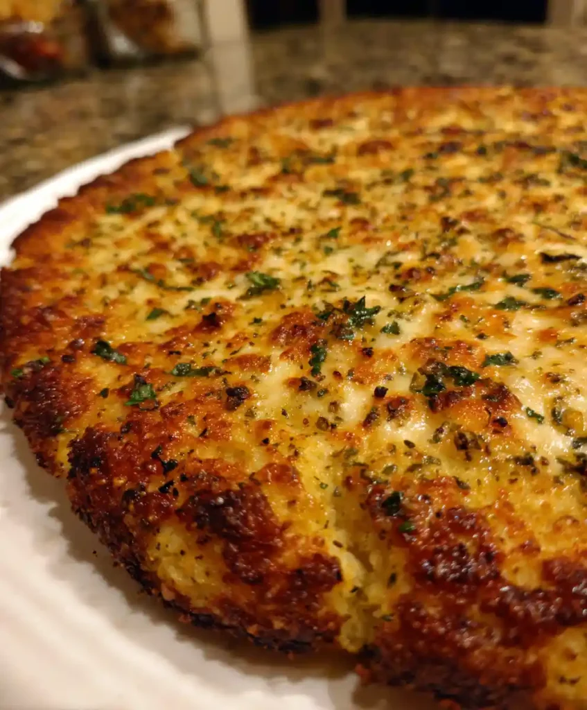 Crispy Cauliflower Pizza Crust With Herbs