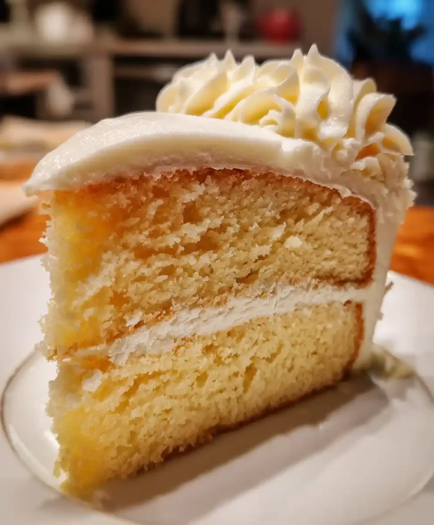 Fluffy White Cake With Vanilla Buttercream