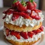 Fresh Strawberry Layer Cake With Whipped Cream