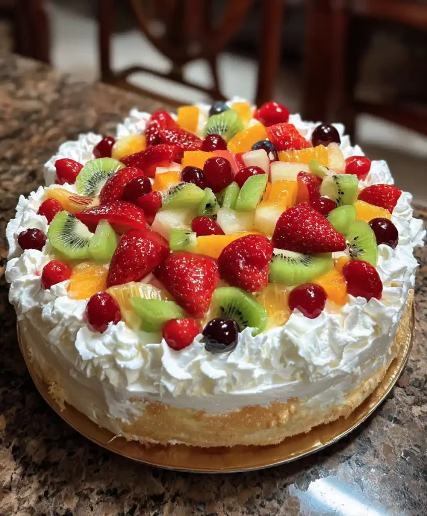 Fruit Basket Cake Recipes With Whipped Cream