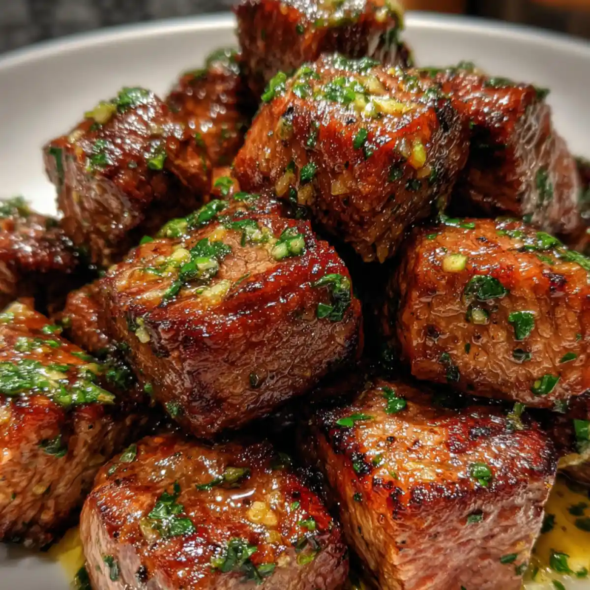 Garlic Butter Seared Steak Bites