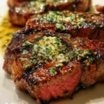 Grilled Ribeye Steaks With Garlic Herb Butter
