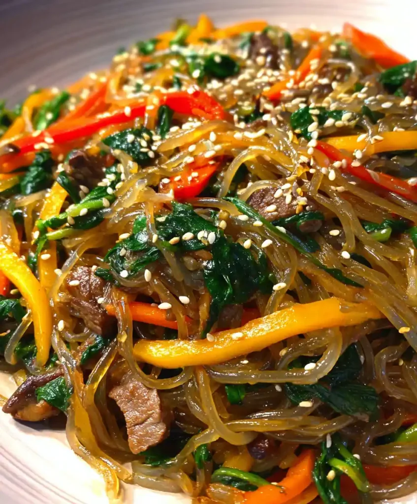 Japchae Recipe Korean Glass Noodle Stir Fry Recipe
