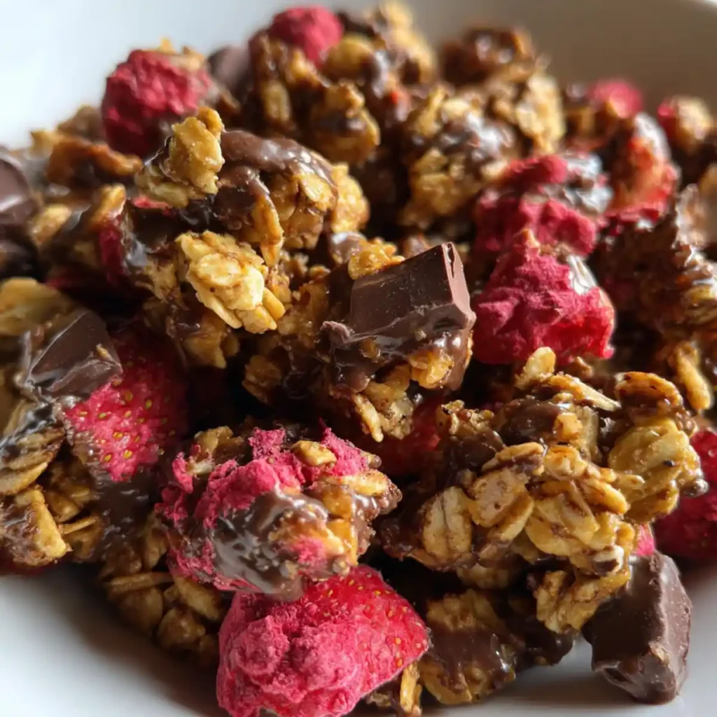 Love Crunch Granola Recipe With Chocolate And Berries