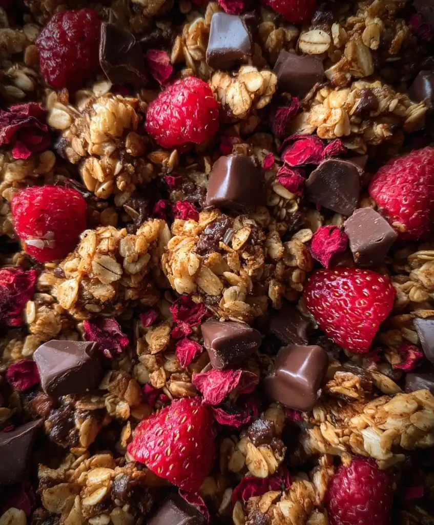 Love Crunch Granola Recipe With Chocolate And Berries Recipe