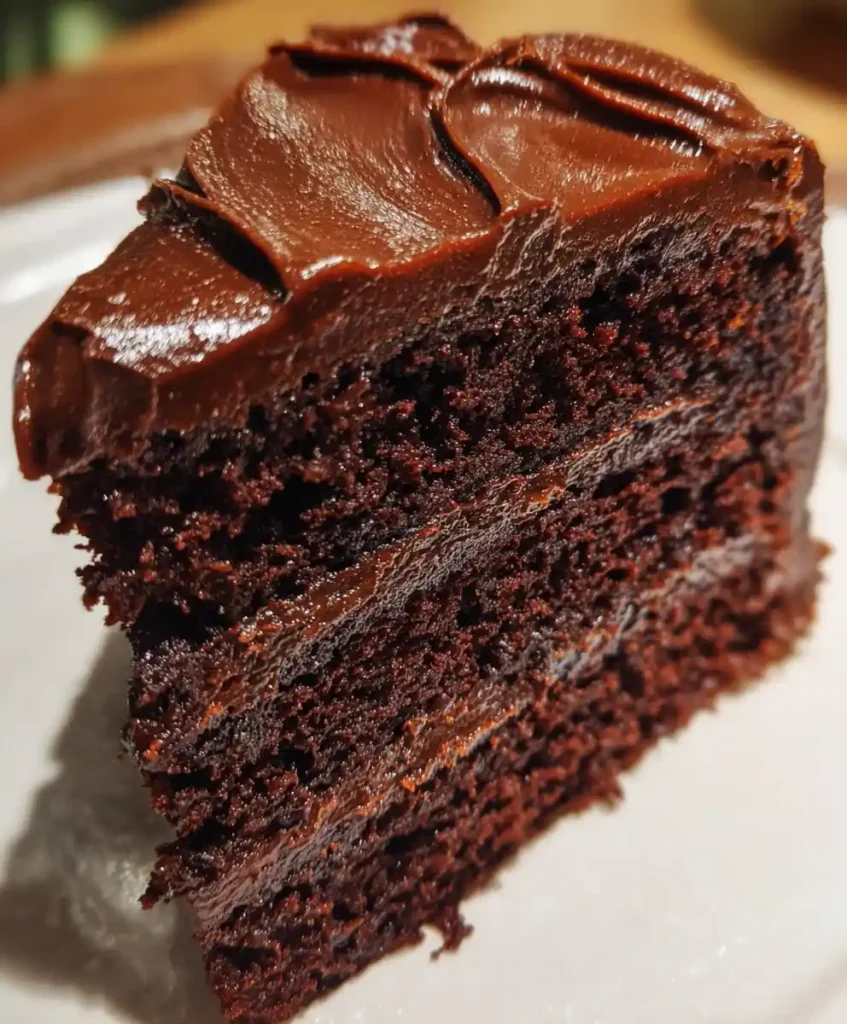 Moist Fudge Layer Chocolate Cake Recipe