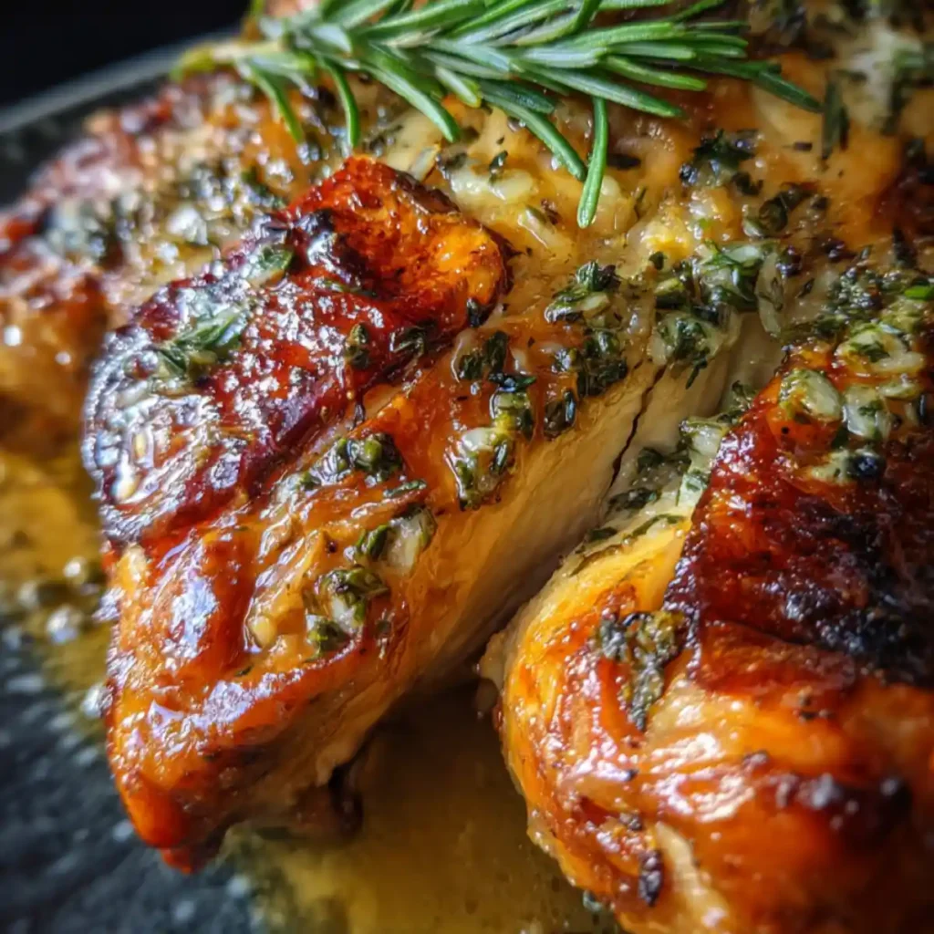 Pan Roast Chicken With Garlic Herb Butter Recipe