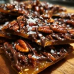 Pecan Pie Bark Recipe With Chocolate Drizzle