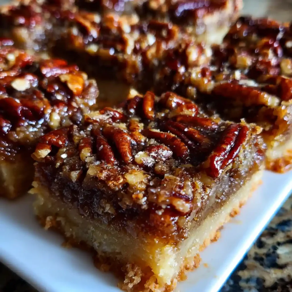 Pecan Pie Squares Recipe With Buttery Crust