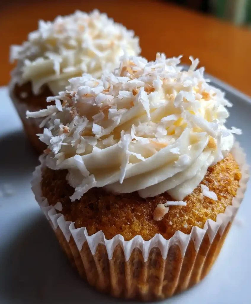 Pina Colada Cupcake Recipe With Coconut Topping