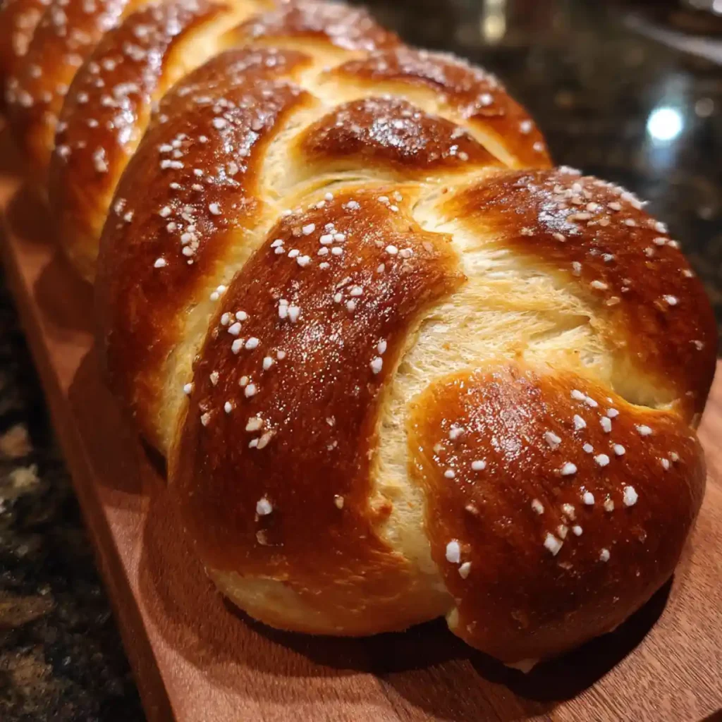 Pretzel Challah Recipe Braided Bread Loaf