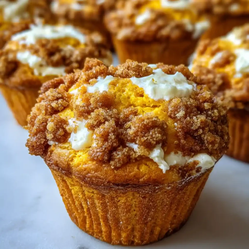 Pumpkin Cream Cheese Muffins Recipe With Streusel Topping