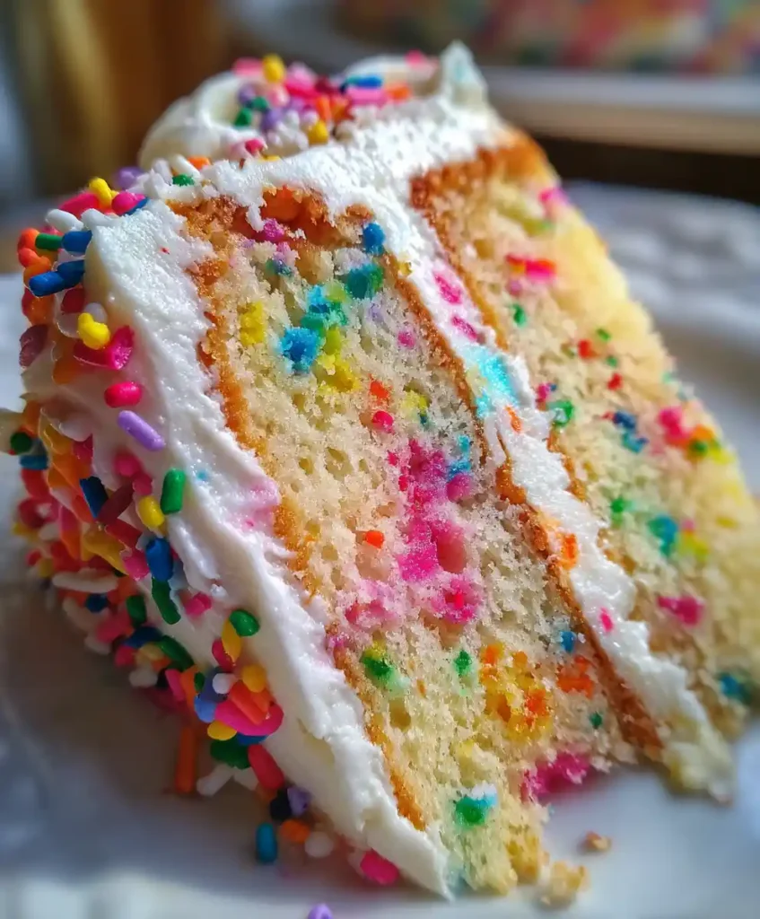 Rainbow Sprinkle Funfetti Cake Recipe