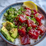 Tuna Poke Recipe With Avocado Bowls