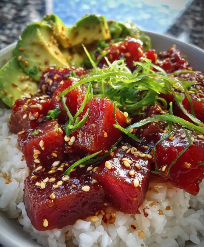 Tuna Poke Recipe With Avocado Bowls Recipe