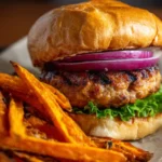 Turkey Burgers And Sweet Potato Fries