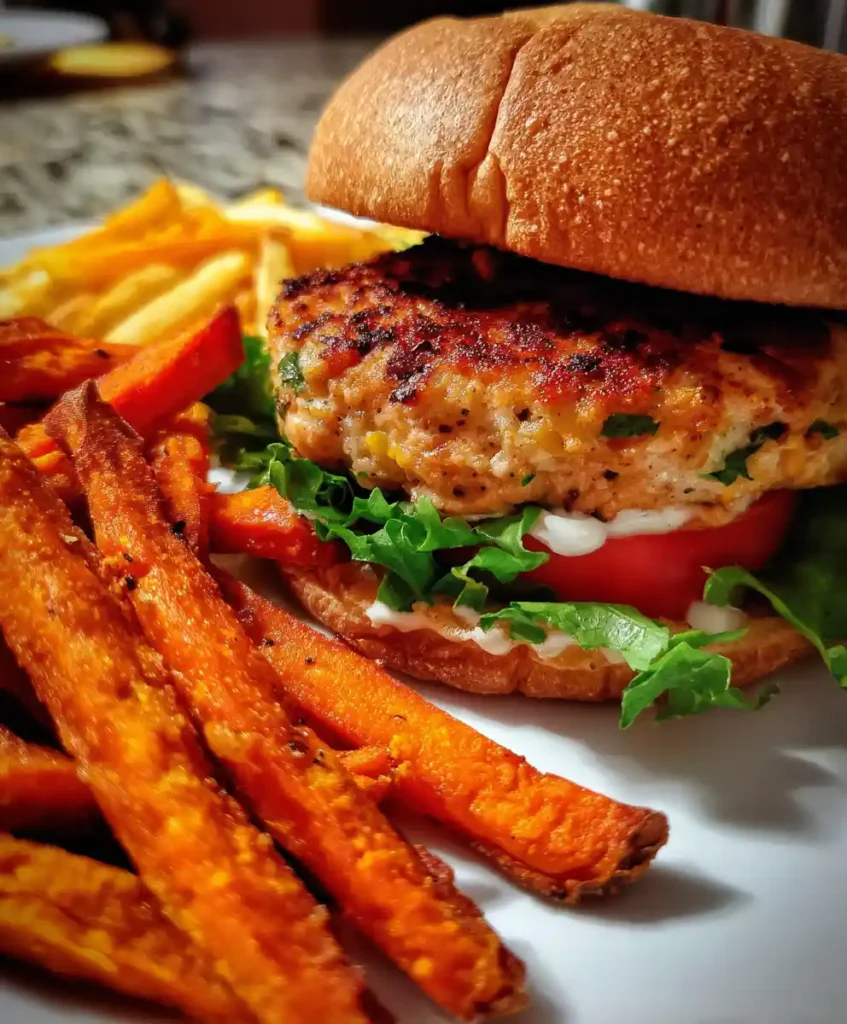 Turkey Burgers And Sweet Potato Fries Recipe
