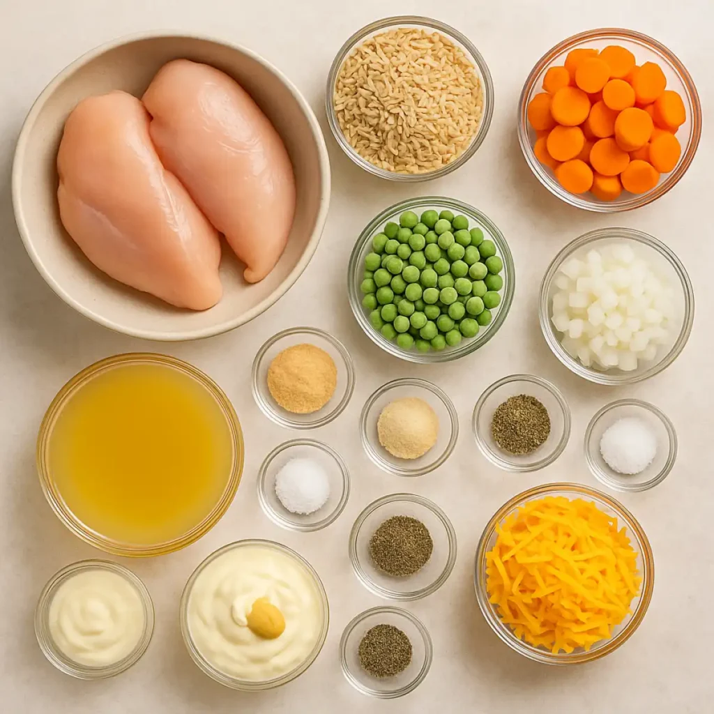 CrockPot Chicken And Rice Ingredients