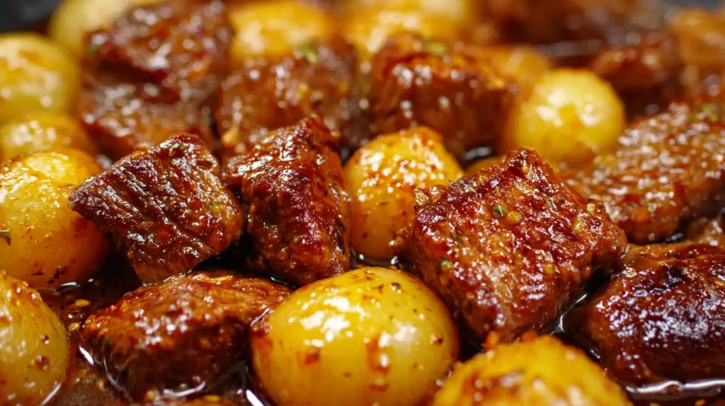 Slow Cooker Garlic Butter Beef Bites