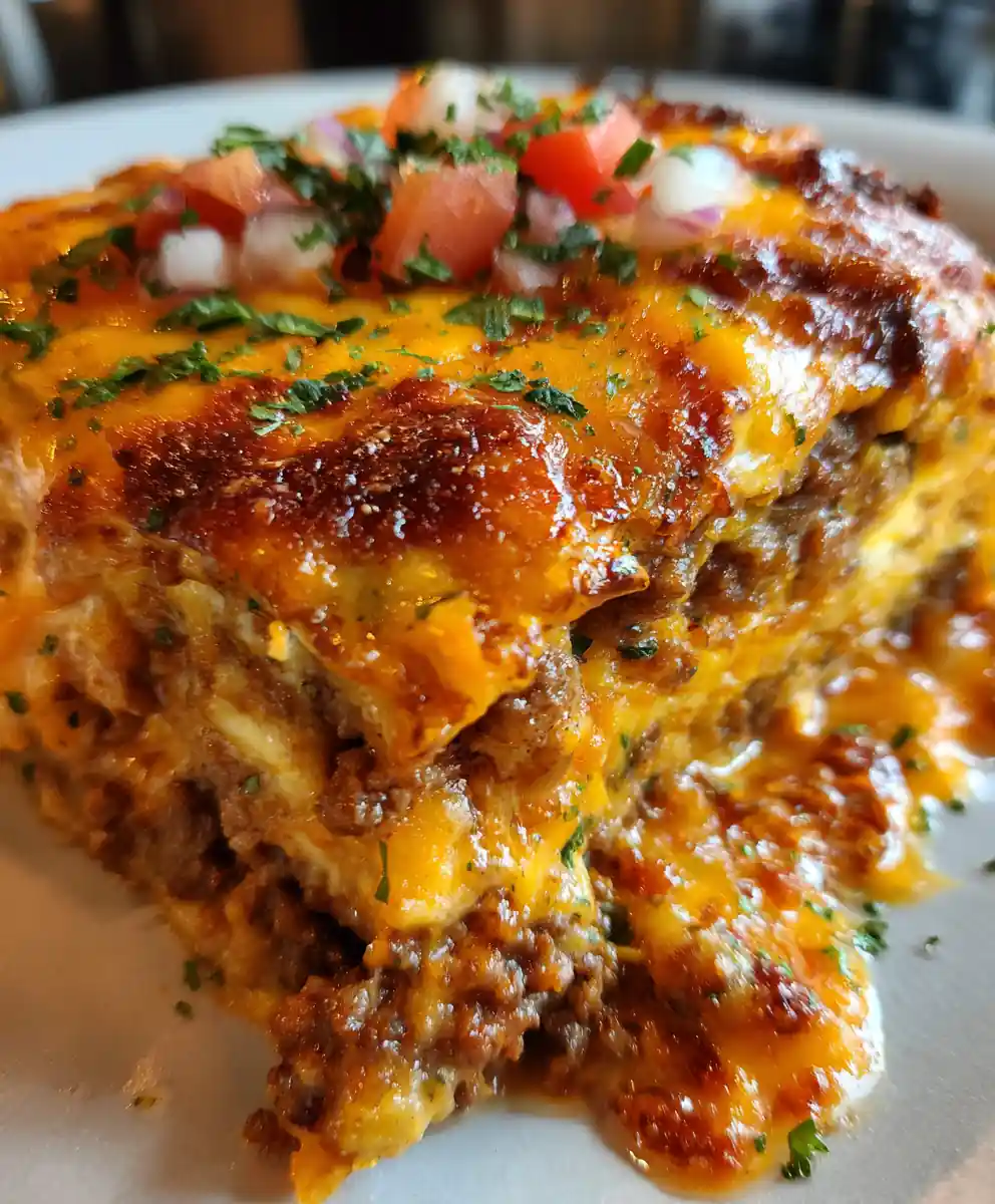 Cheesy Taco Casserole Recipe with Ground Beef