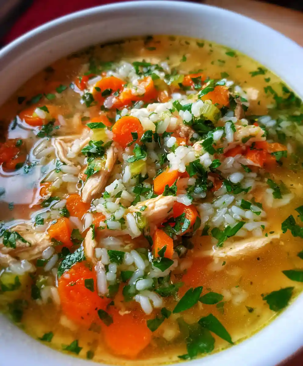 Chicken and Rice Soup with Vegetables