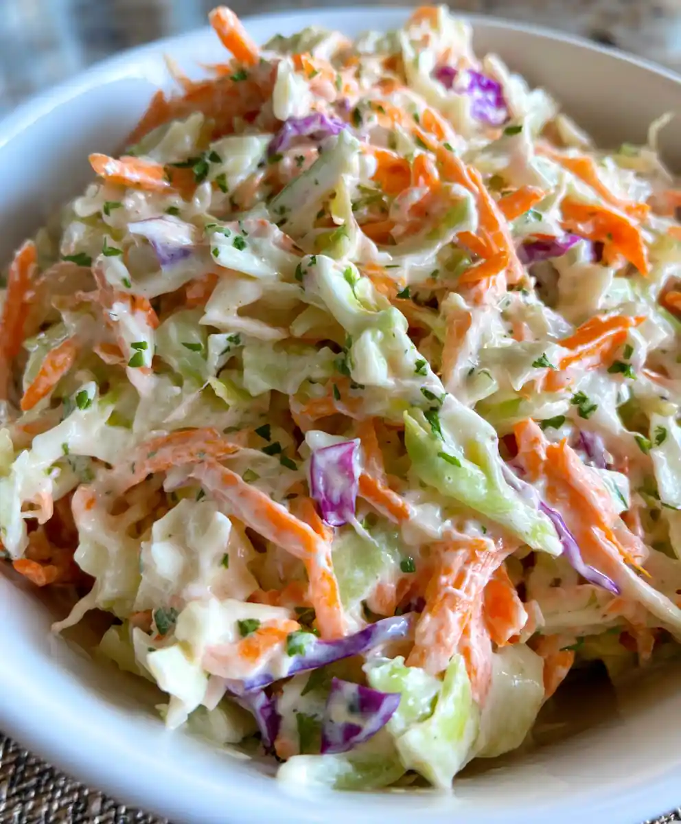 Easy Coleslaw Recipe with Creamy Mayo Dressing