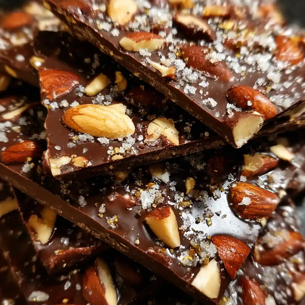 Homemade Almond Bark with Roasted Nuts and Chocolate