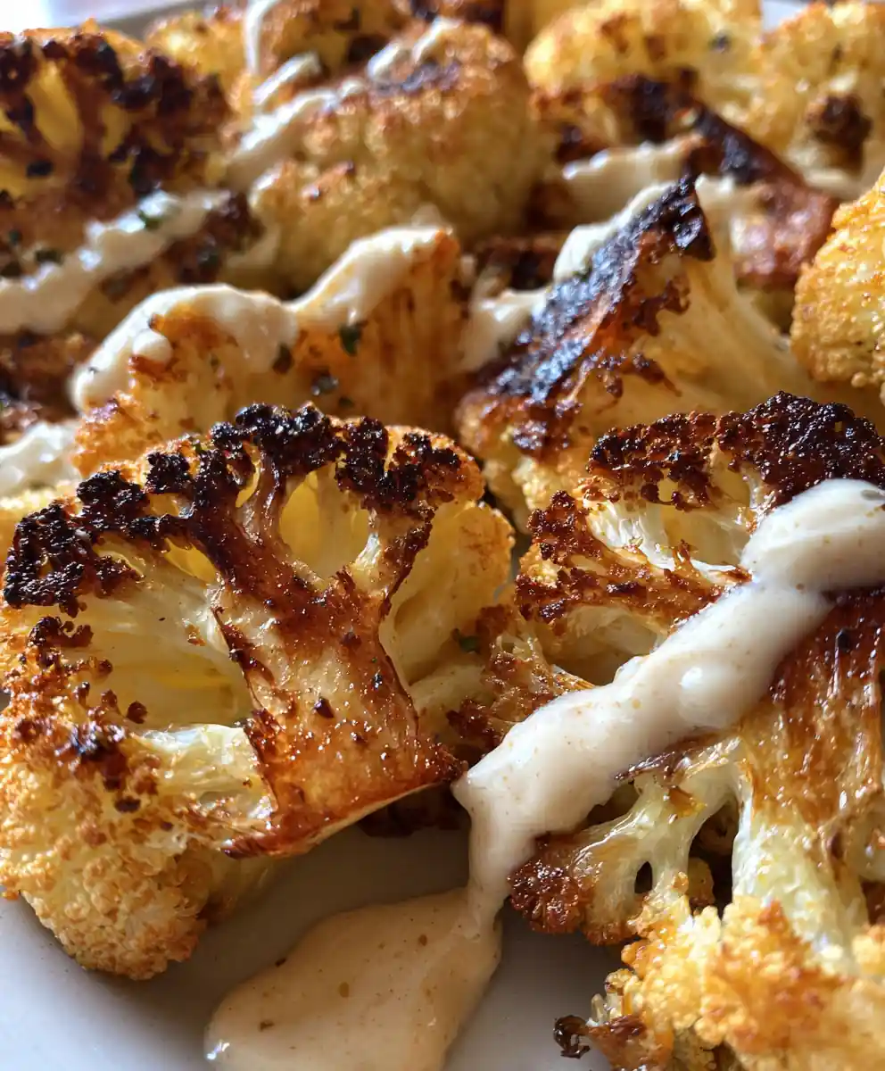Roasted Cauliflower Recipe with Tahini Drizzle