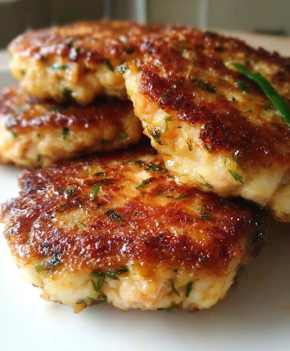 Salmon Patty Recipe with Lemon Dill Sauce