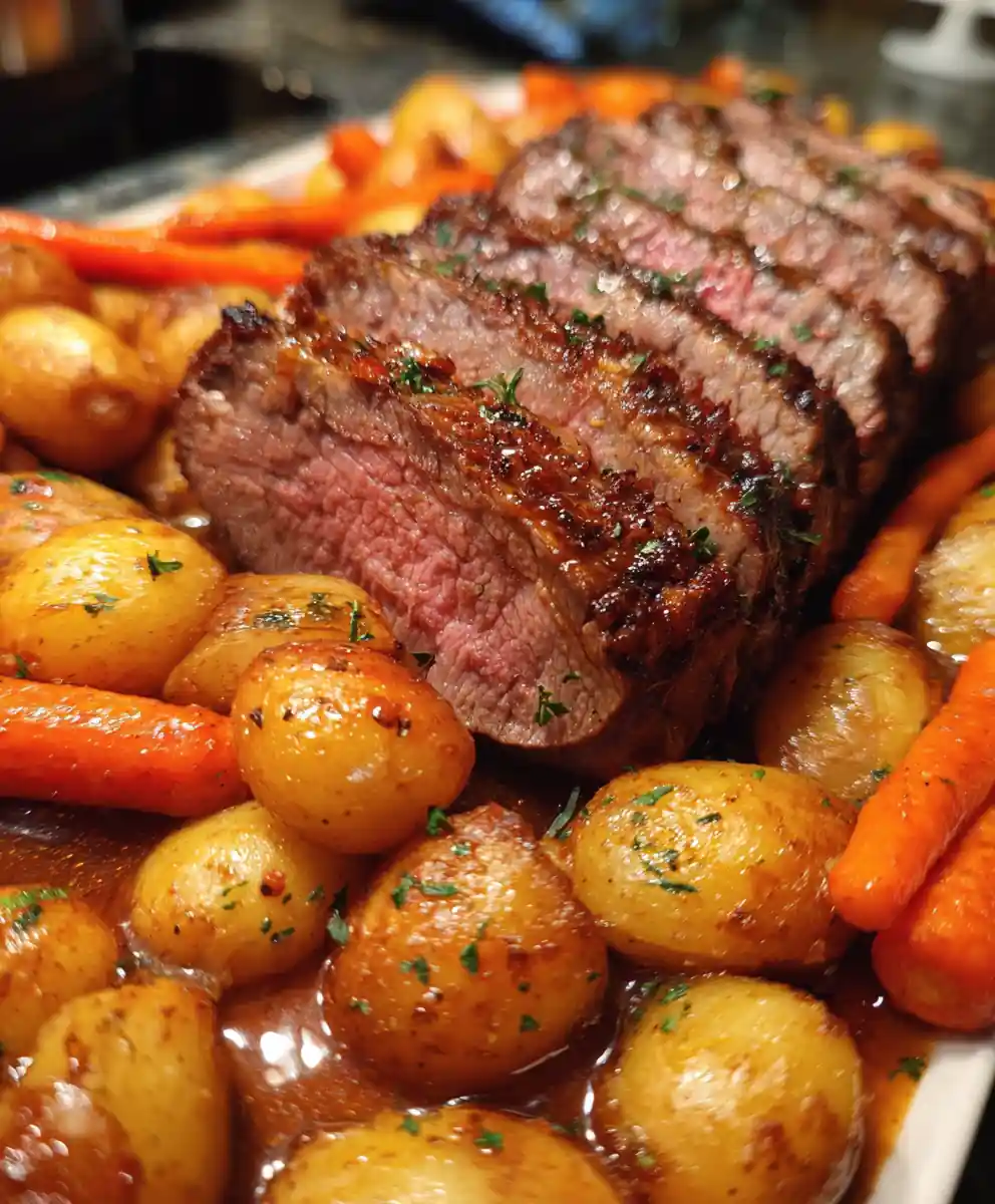 Slow Roasted Sirloin Tip Roast Recipe with Vegetables