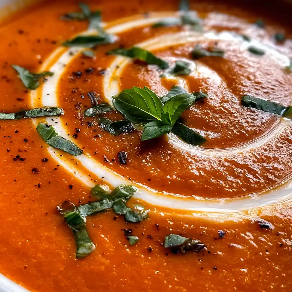 Soup Recipe Roasted Tomato Basil In Dutch Oven 1758563773.9243555
