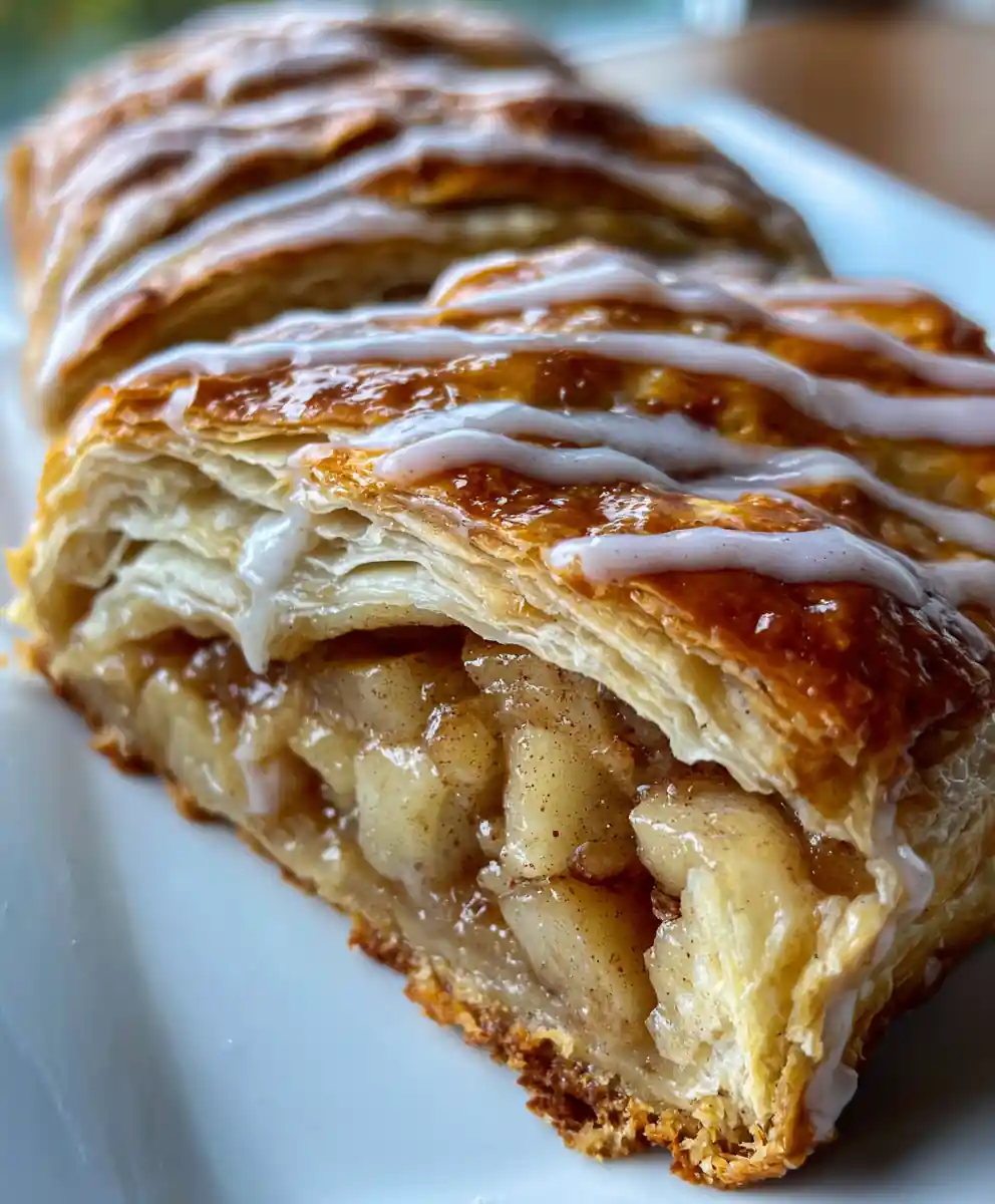 apple strudel recipe with Cinnamon Sugar Glaze