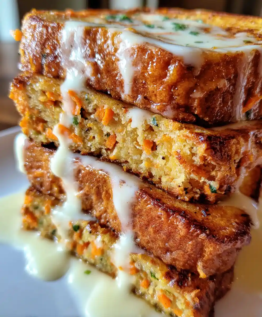 carrot cake french toast recipe with Cream Cheese Glaze