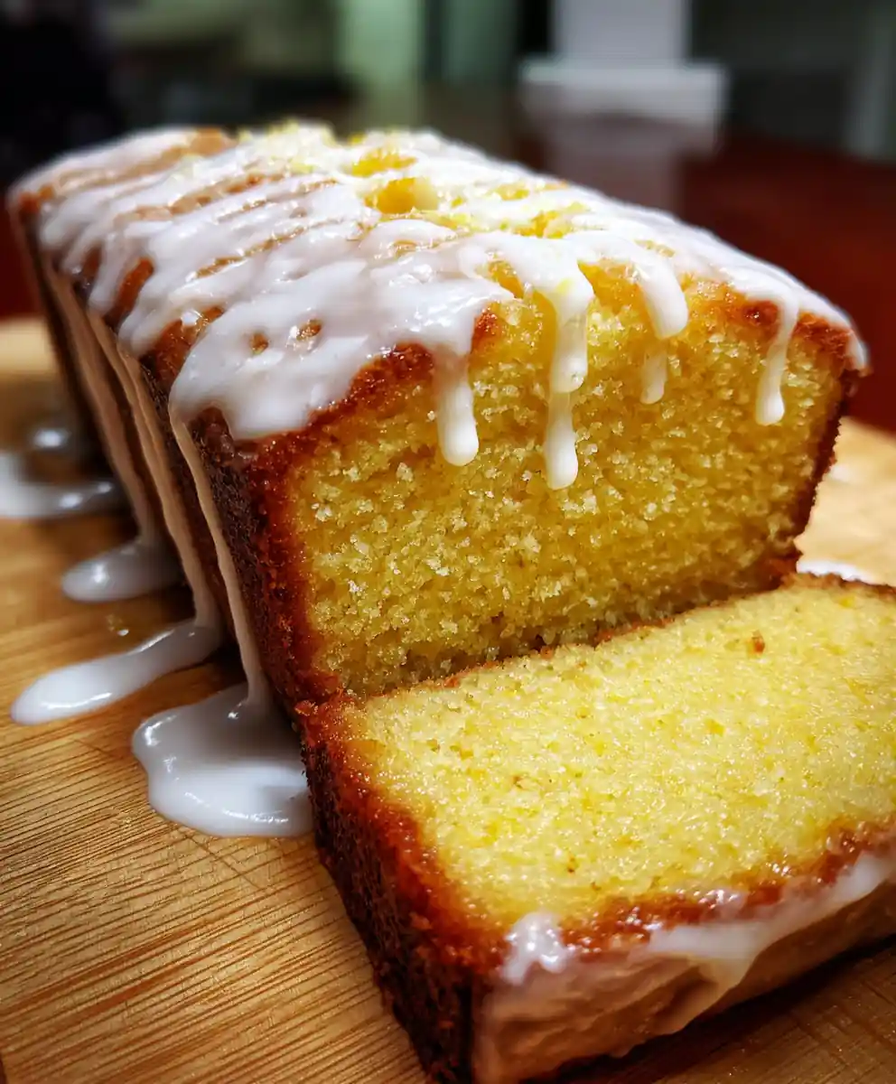 cornmeal pound cake recipe with Vanilla Glaze