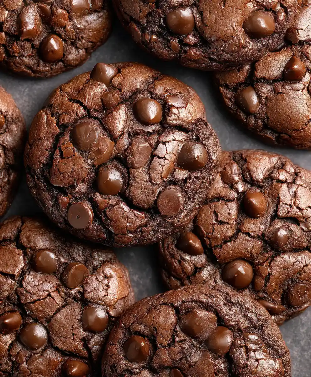 double chocolate chip cookies Soft and Chewy
