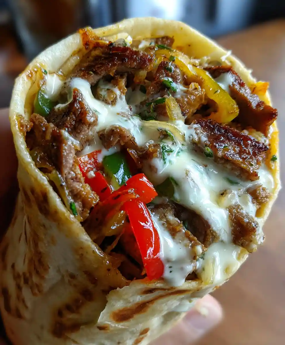 kebab wrap recipe with Garlic Yogurt Sauce