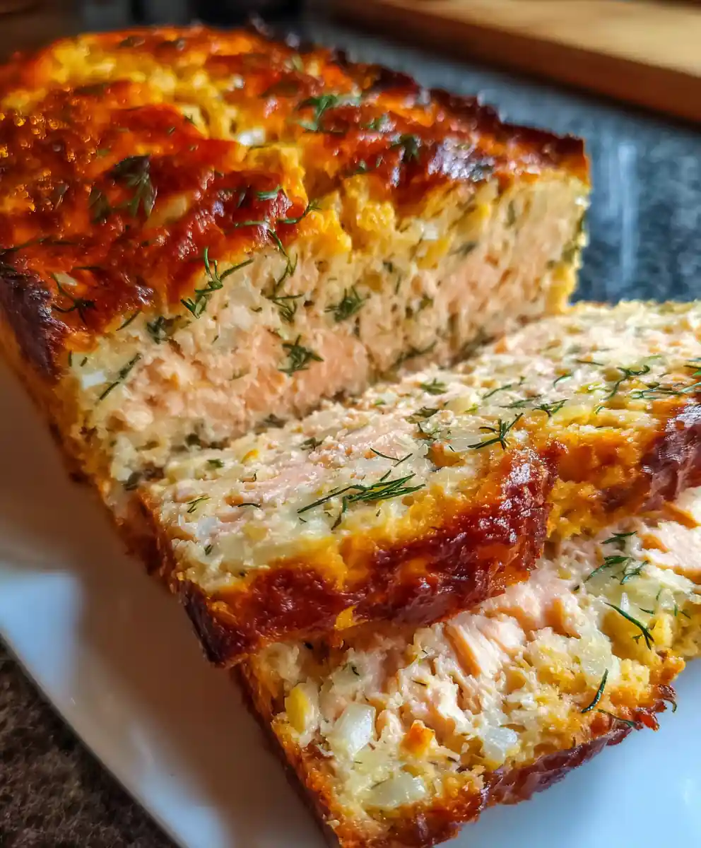 salmon loaf recipe using canned salmon with Dill and Lemon