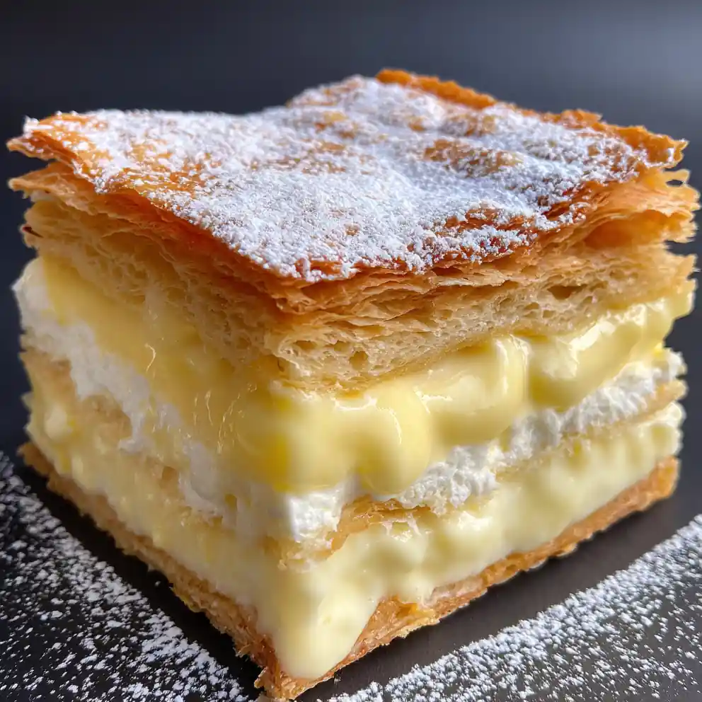 Vanilla Custard Cream Squares Recipe Layered Pastry Dessert 1758906731.25524
