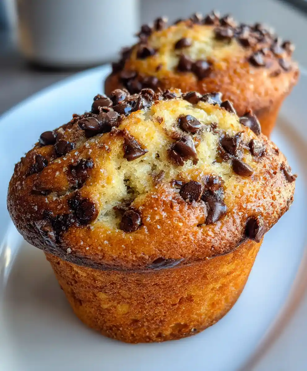 Bakery Chocolate Chip Muffin Recipe Tall Domes
