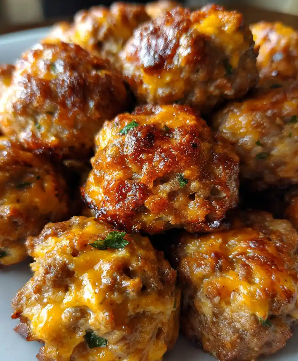 Cheddar Jalapeño Sausage Balls (Beef Sausage)