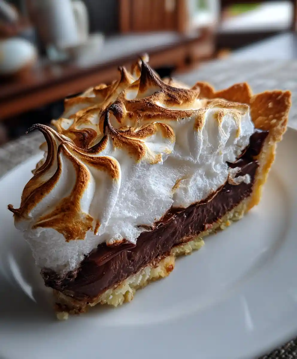 Chocolate Meringue Pie Bakery Style