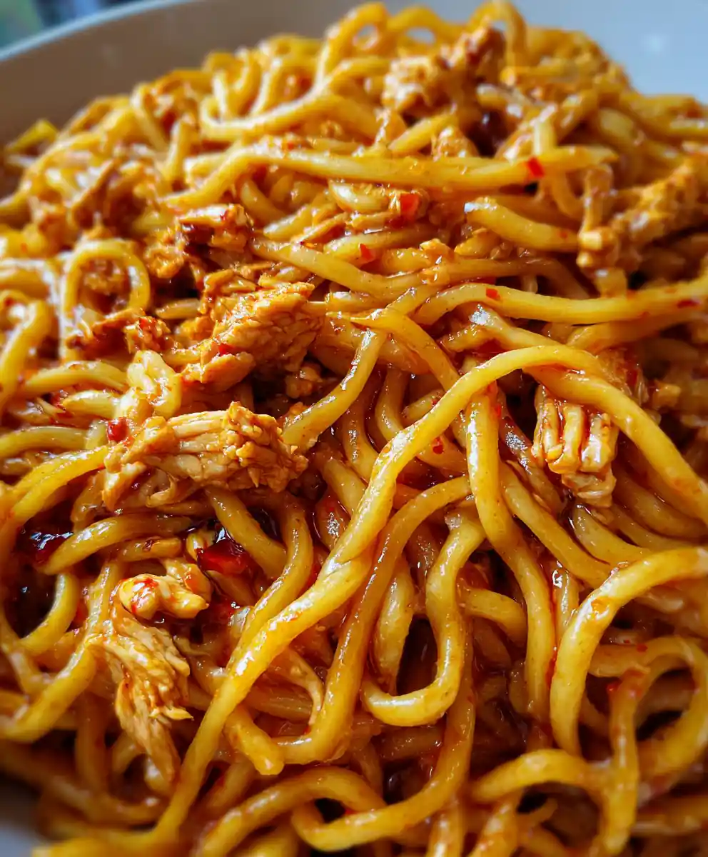 Dan Dan Noodles with Chili Oil and Chicken