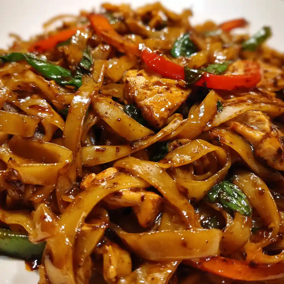 Drunken Noodles Wok-Fried (Pad Kee Mao)