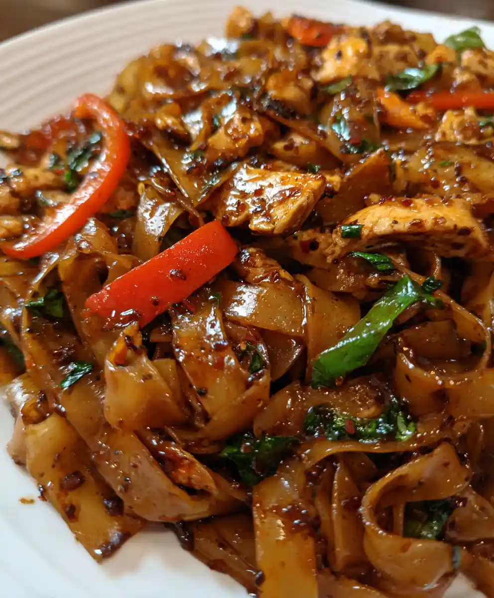 Drunken Noodles Wok-Fried (Pad Kee Mao)