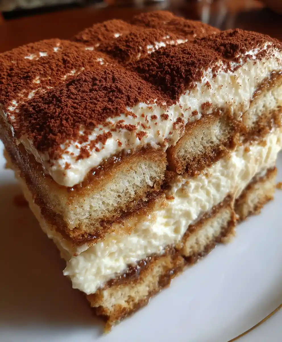 No-Bake Tiramisu Recipe with Cocoa Dusting