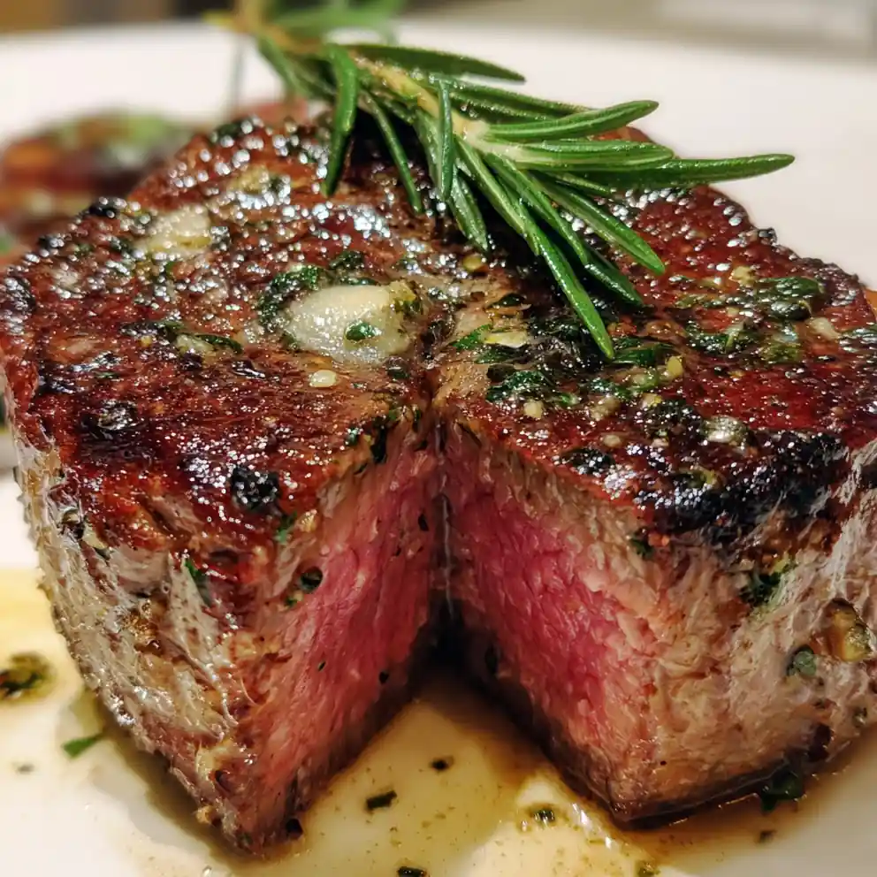 Pan-Seared Filet Mignon Recipe Herb Butter