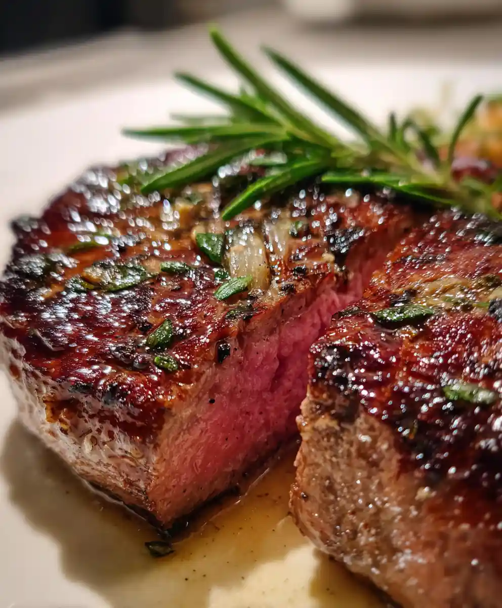 Pan-Seared Filet Mignon Recipe Herb Butter