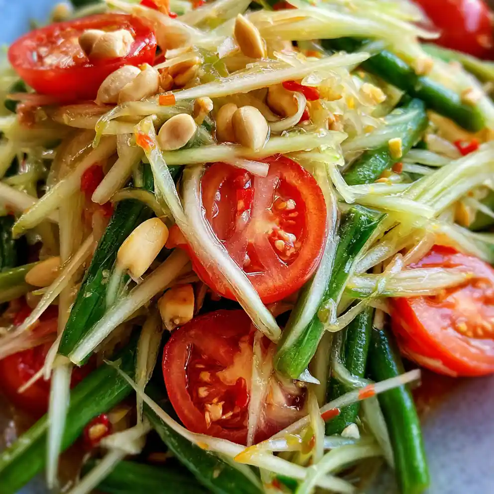 Papaya Salad Recipe Thai Inspired Mortar Toss